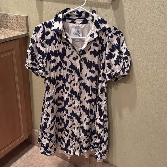 Sam Edelman Ikat Tie Waist Shirtdress. It is missing the tie - Picture 3 of 13